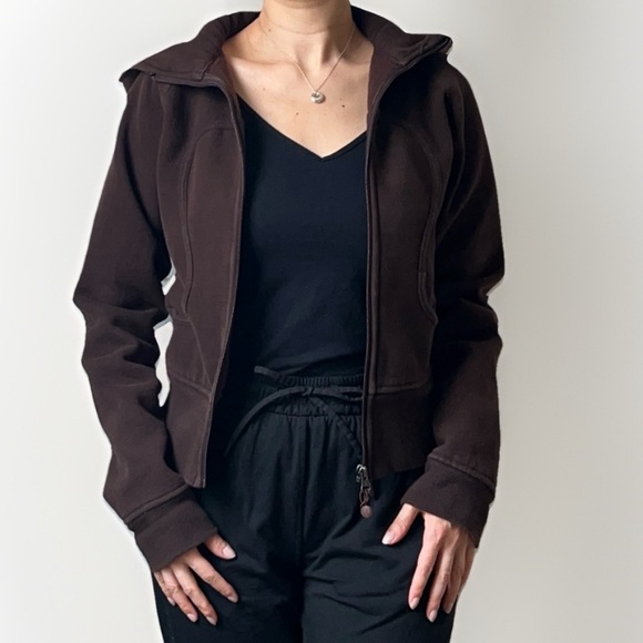 Lululemon Chocolate Brown Scuba Full-Zip Hoodie Size 4 - Picture 2 of 16